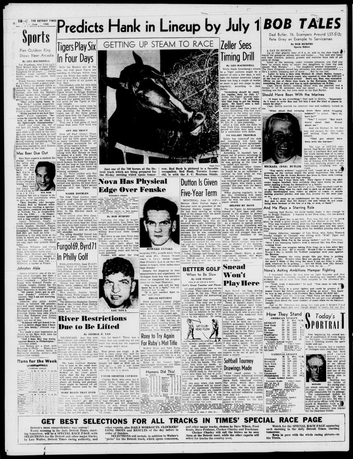 Detroit Evening Times, June 16, 1945, p. 18